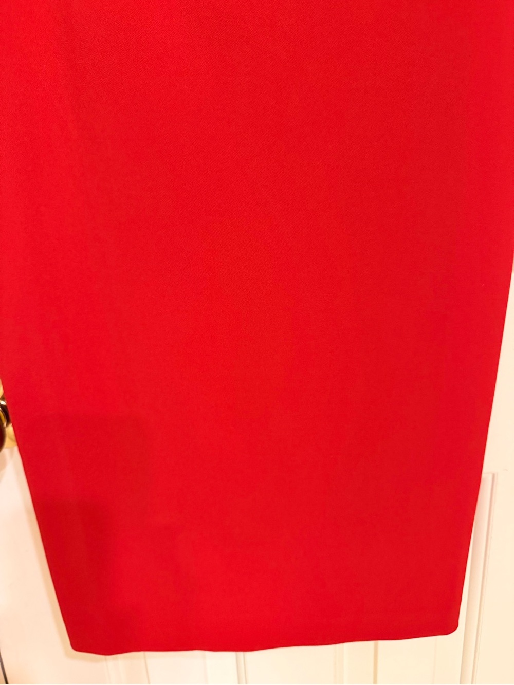 Calvin Klein Sleeveless Red Tailored Sheath Dress, Collar, V-Neck, Lined, Sz 6 - Picture 5 of 14